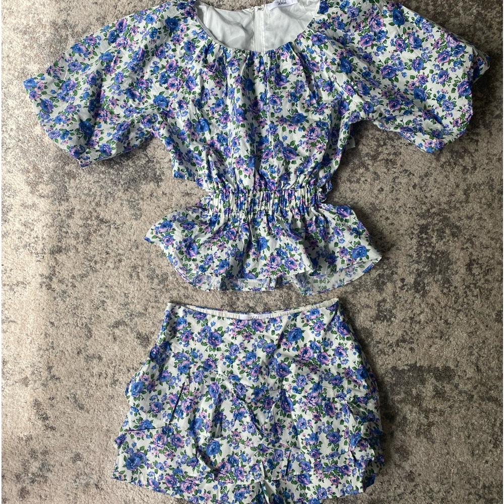 TALULAH Floral Blue and Purple Set